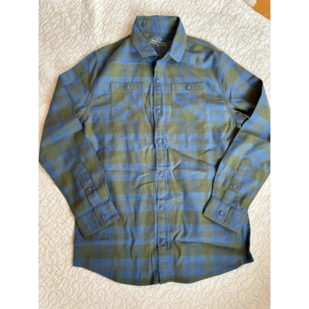Vineyard Vines Boy's Plaid Casual Button-Up Shirt Size‎ Medium #783 NWOT